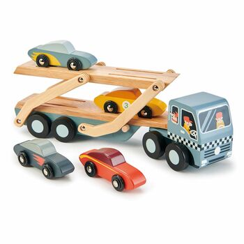 Personalised Wooden Car Transporter, 3 of 4