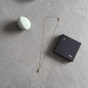 March Birthstone Aquamarine Gold Plated Necklace, 6 of 11