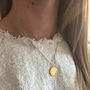 Latitude And Longitude Necklace In Gold, thumbnail 2 of 5