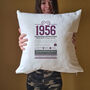 Personalised 70th Birthday Gift 1956 Cushion, thumbnail 4 of 11