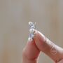 Sterling Silver Pearl And Moonstone Crawler Earrings, thumbnail 2 of 11