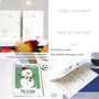 Personalised Snowman Family Football Card, thumbnail 9 of 9