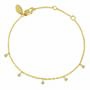 Gold Bracelet With White Topaz Gemstones, thumbnail 3 of 4