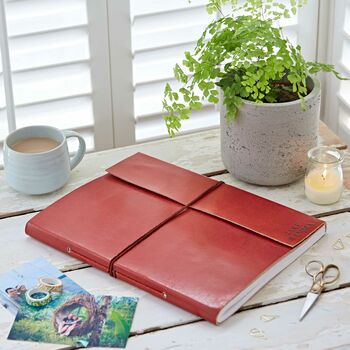 Personalised Distressed Leather Photo Album, 4 of 12