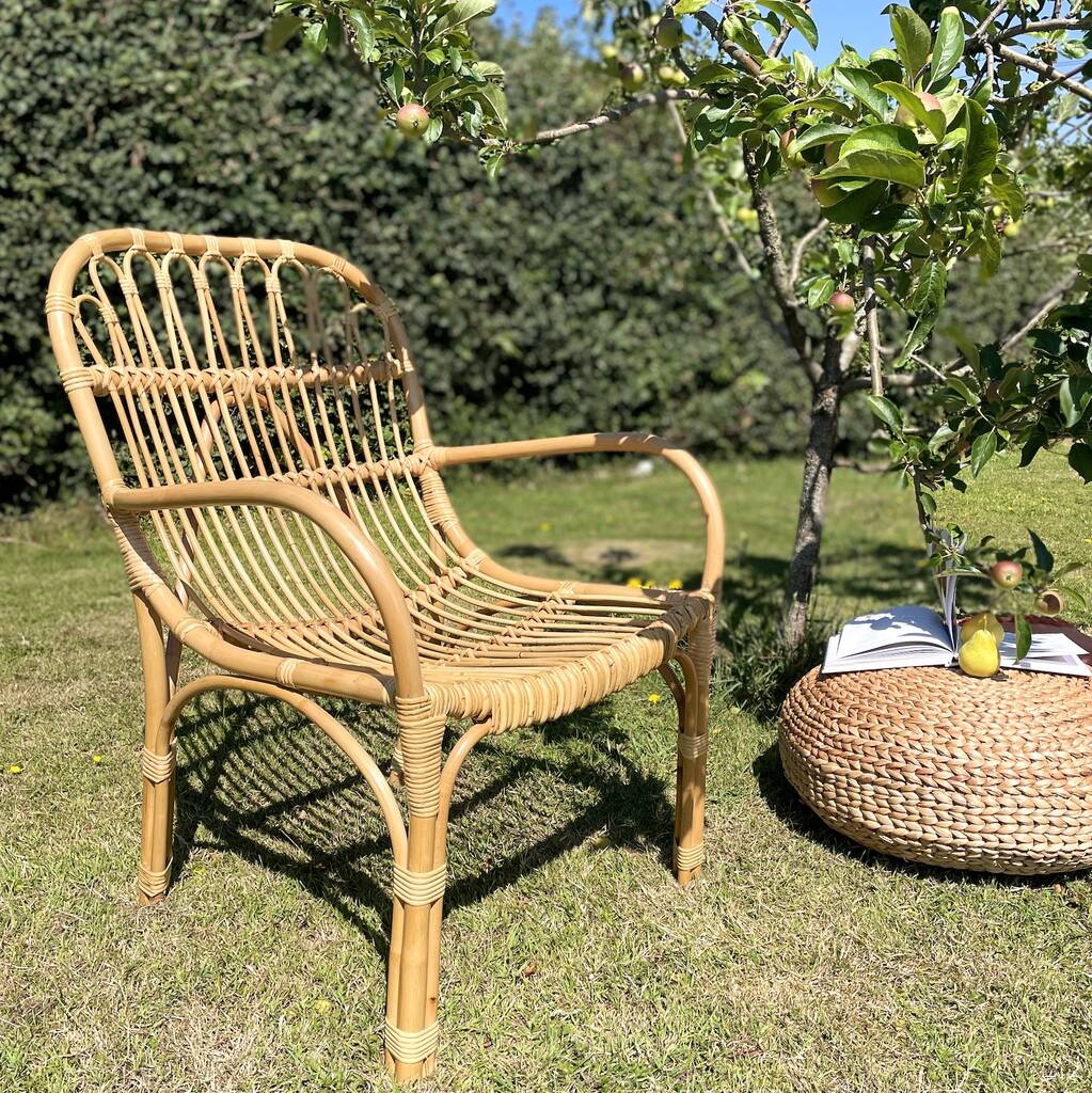 Wicker Bamboo Chair, 1 of 5