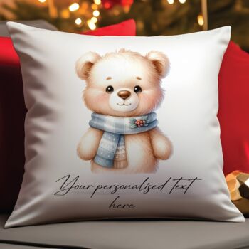 Sentimental Winter Teddy Bear Cushion Gift Collection, 6 of 11