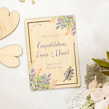 Personalised Congratulations Card Wooden Cutouts, 5 of 6