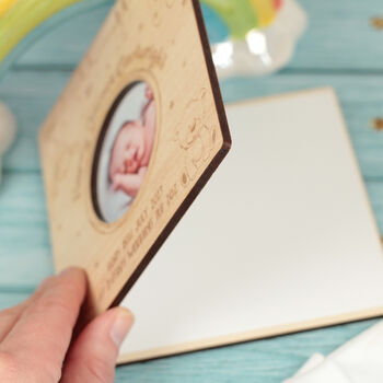 Personalised New Baby Photo Wooden Keepsake Card, 2 of 6