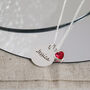 Engraved Necklace With Birthstone Heart, thumbnail 5 of 8