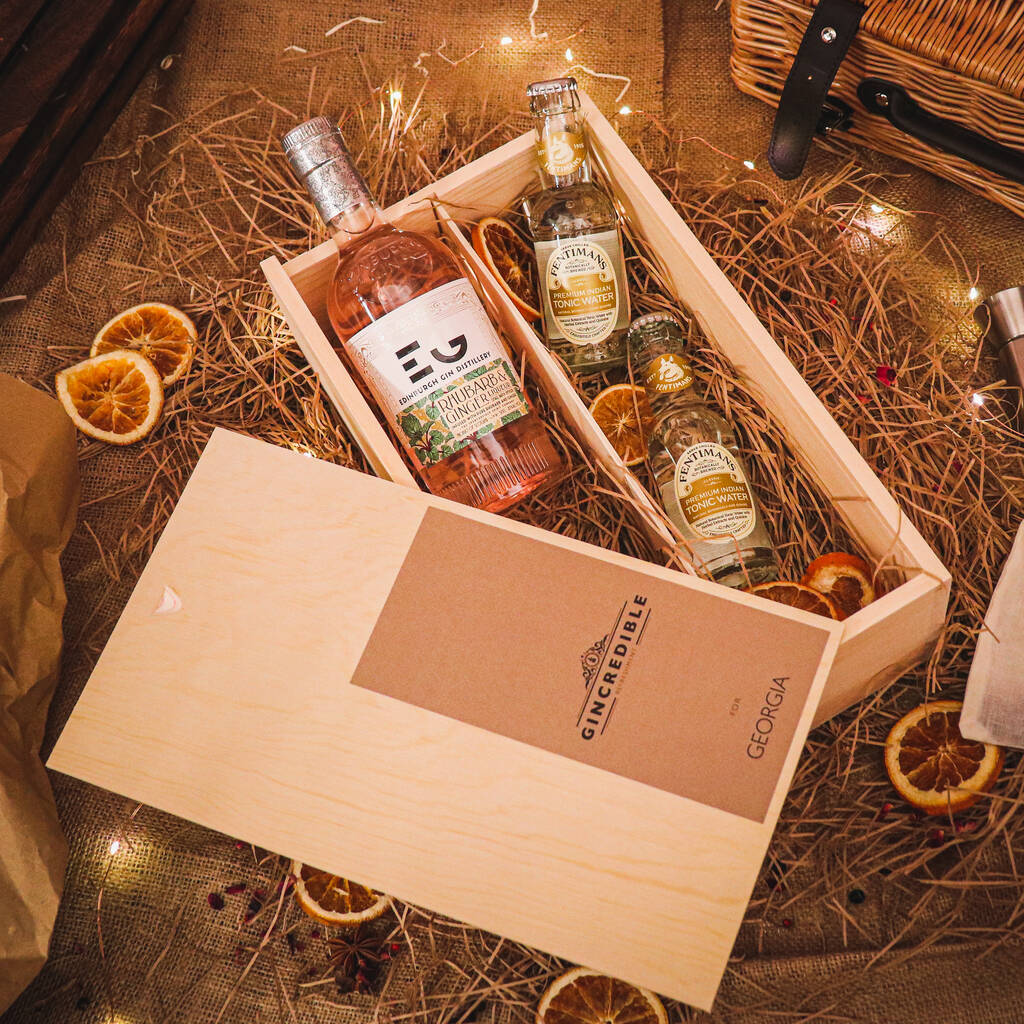 Personalised Edinburgh Gin Liqueur Gift Box, 1 of 7