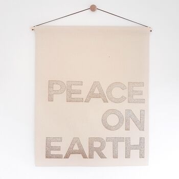 Peace On Earth Christmas Wall Hanging, 2 of 2