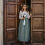 Classic Sage Green Bohemian Flower Girl Dress, thumbnail 3 of 8
