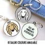 Custom Saluki Dog ID Tag, thumbnail 1 of 5