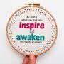 Inspire Hand Embroidery Wall Art, thumbnail 3 of 4