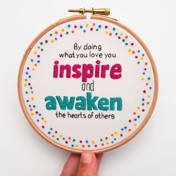 Inspire Hand Embroidery Wall Art, 3 of 4
