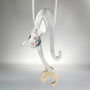 Cat Catching Goldfish Necklace, thumbnail 1 of 3