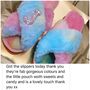 Personalised Rainbow Faux Fur Slippers, thumbnail 5 of 10