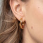 Nami 18 K Gold Plated Wave Hoop Earrings, thumbnail 4 of 5