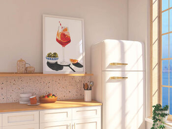 Aperol Spritz And Olives Limited Edition Print | Cocktail Prints, 3 of 6