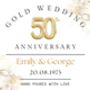 50th Gold Wedding Anniversary Personalised Scented Candle Gift, thumbnail 7 of 10