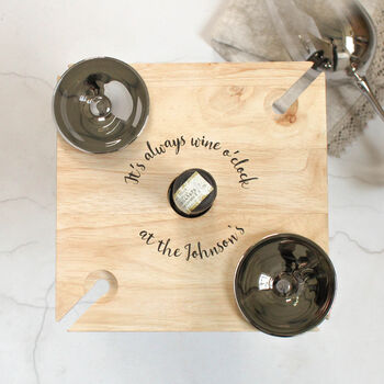 Personalised Wine Bottle And Glasses Holder, 4 of 6