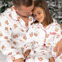 Personalised Matching Christmas Santa Print Pyjamas For Dad And Child, thumbnail 1 of 12