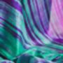 100% Mulberry Silk Scarf, Emerald Green And Purple, thumbnail 2 of 7