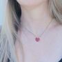 Red Love Heart Glass Necklace, thumbnail 9 of 10