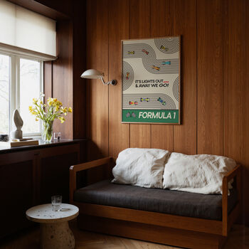 Formula One Print Lights Out And Away We Go F1 Gift, 6 of 12