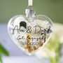 Engagement Floral Glass Bauble Hanging Decoration, thumbnail 3 of 12