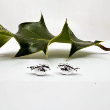 Silver Robin Earrings, 2 of 10