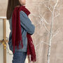 Extra Large Embroidered Winter Scarf, thumbnail 2 of 4