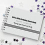 Personalised 80th Monochrome Birthday Guest Book, thumbnail 2 of 7