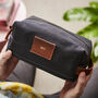 Personalised Leather And Canvas Wash Bag, thumbnail 5 of 9