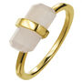 Sterling Silver 18ct Gold Plated Rose Quartz Ring, thumbnail 2 of 5
