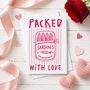 Packed With Love Sardine Valentine’s Card, thumbnail 4 of 6