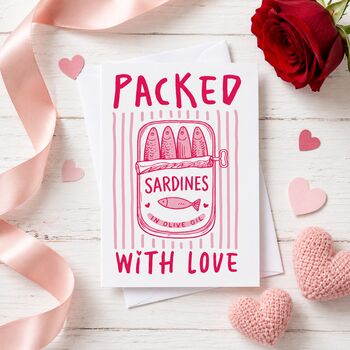 Packed With Love Sardine Valentine’s Card, 4 of 6