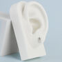 Sterling Silver Paperclip Stud Earrings, thumbnail 2 of 5