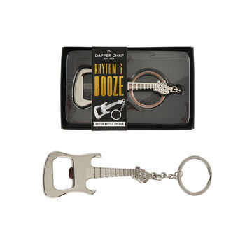 Dapper Chap Guitar Bottle Opener Keyring | In Gift Box | Key Accessory | Father's Day Gift, 2 of 5