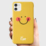 Personalised Yellow Smiley Phone Case, thumbnail 1 of 6