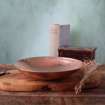 9th Anniversary Personalised Large Copper Bowl, 6 of 9