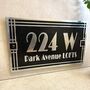 Personalised Linear Art Deco With Street Name House Address Bespoke Plaque, thumbnail 4 of 4