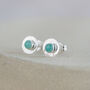 Sterling Silver Birthstone Small Disc Studs, thumbnail 2 of 12