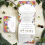 Colourful Floral Portrait Concertina Wedding Invitation, thumbnail 1 of 5