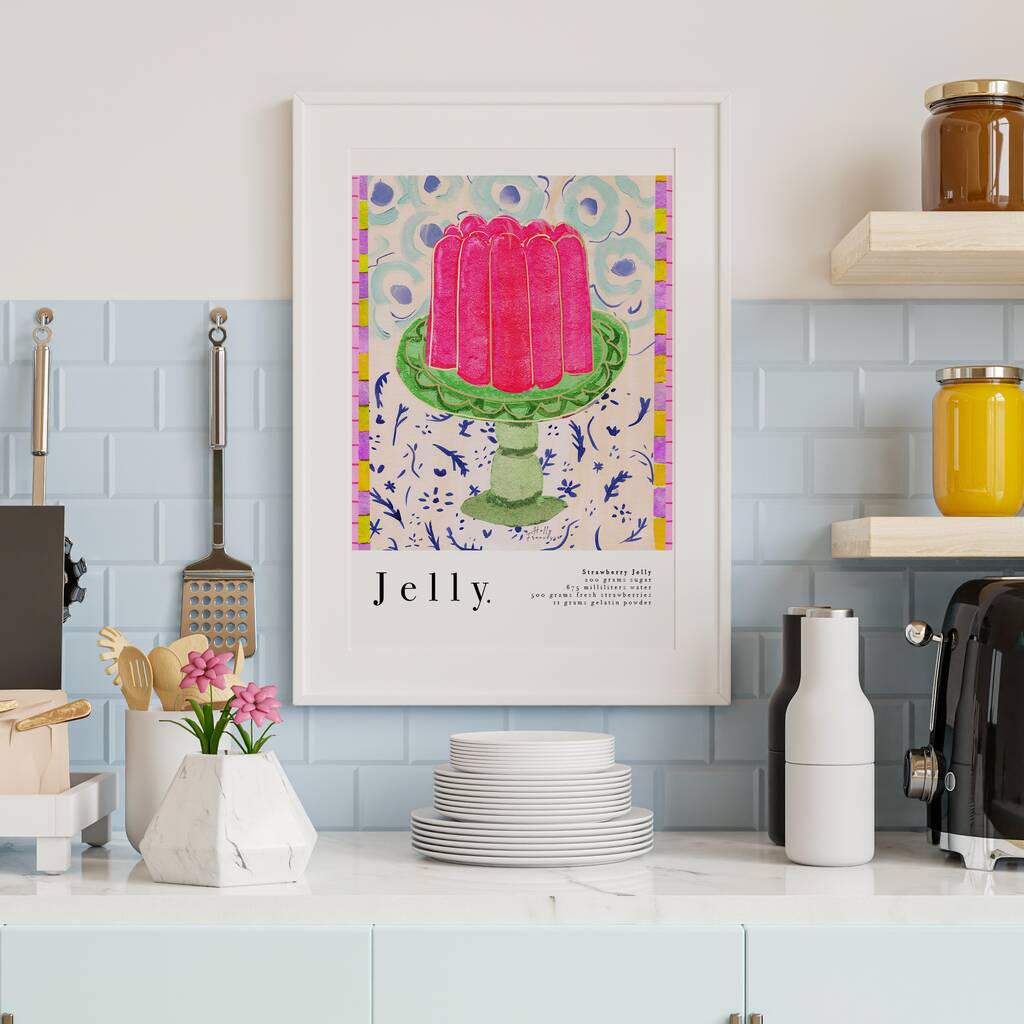 Strawberry Jelly Art Print Party Food Poster, 1 of 2