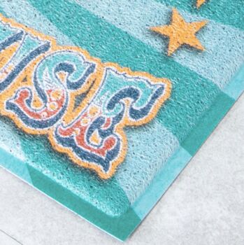 Welcome To The Madhouse Multi Coloured Doormat, 2 of 3