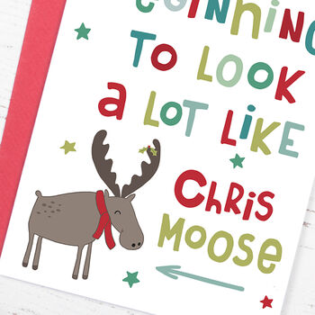 Funny 'Chris Moose' Christmas Pun Card, 3 of 3