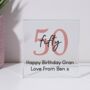 Personalised Birthday Glass Square Block, thumbnail 4 of 6