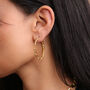 18 K Gold Plated Creole Hoop Earrings, thumbnail 4 of 8