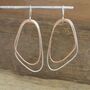 Silver And Gold Double Hoop Earrings, thumbnail 4 of 7